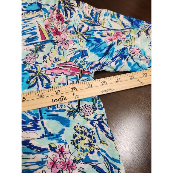 Palm Harbour Women's‎ Multicolor Tropical Print 3/4 Sleeve Tunic Top Size Medium - Picture 5 of 6